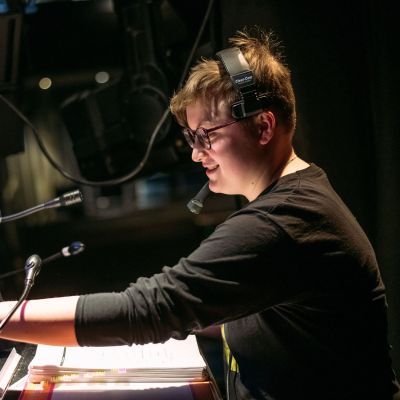 Deputy Stage Manager at a cueing desk